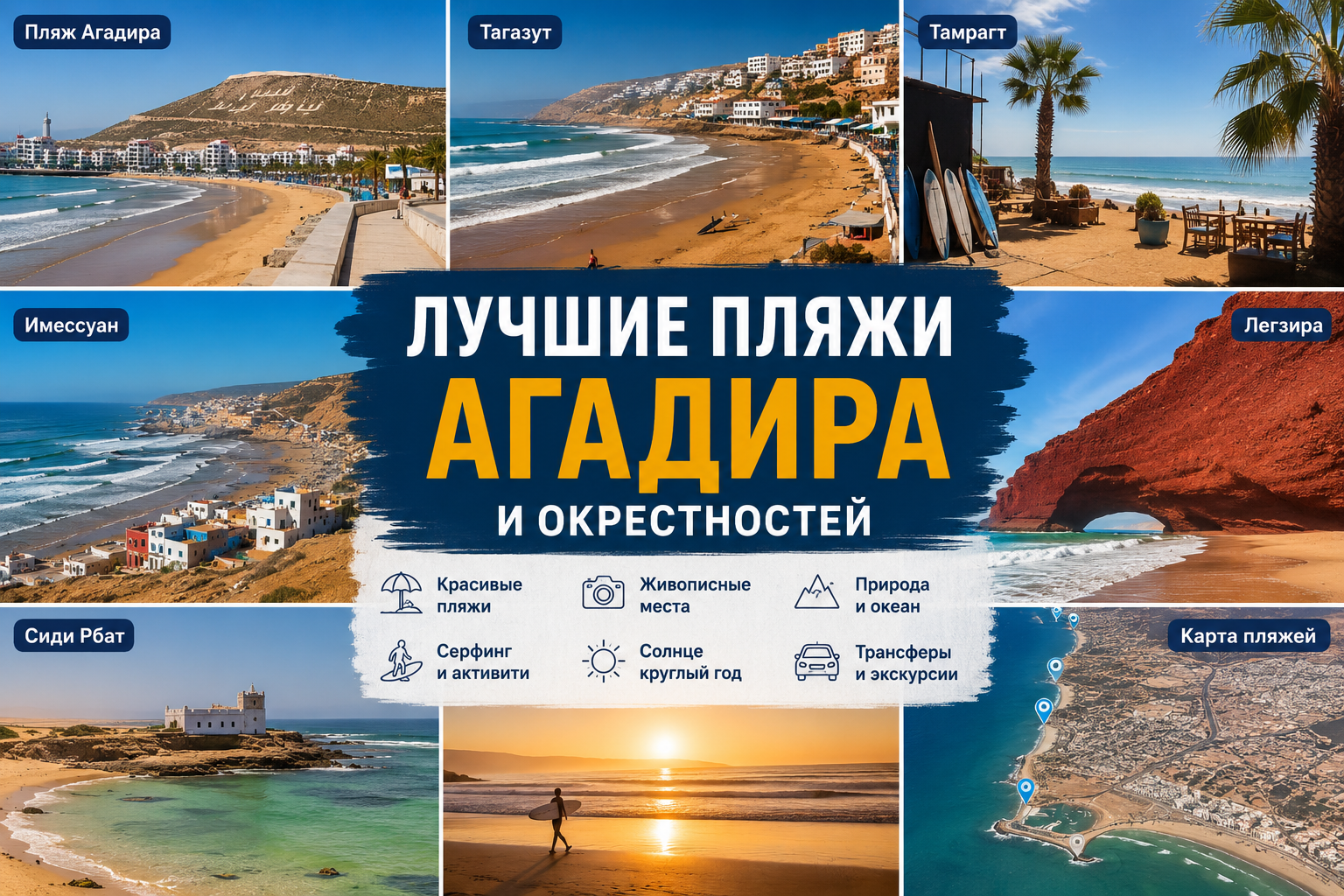 Лучшие пляжи Агадира и окрестностей