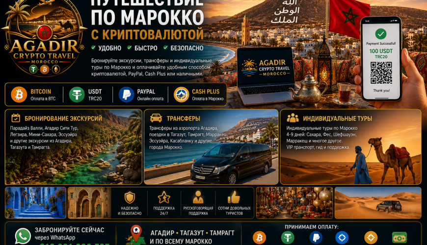 Путешествие по Марокко с криптовалютой